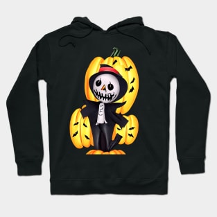 Halloween Scary Evil Pumpkin Funny Pumpkin Head Hoodie